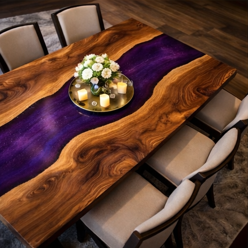Amethyst River™ – Signature Walnut Dining Table