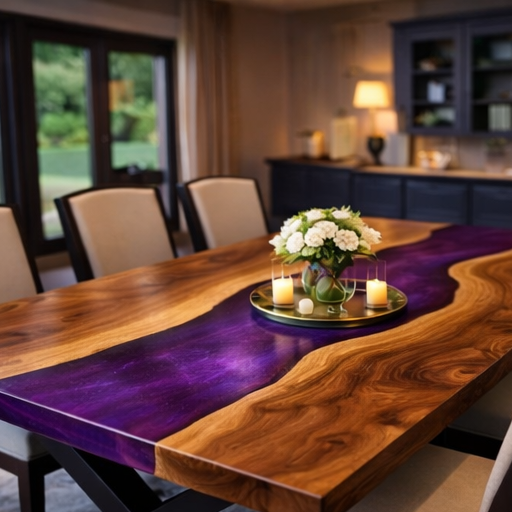 Amethyst River™ – Signature Walnut Dining Table