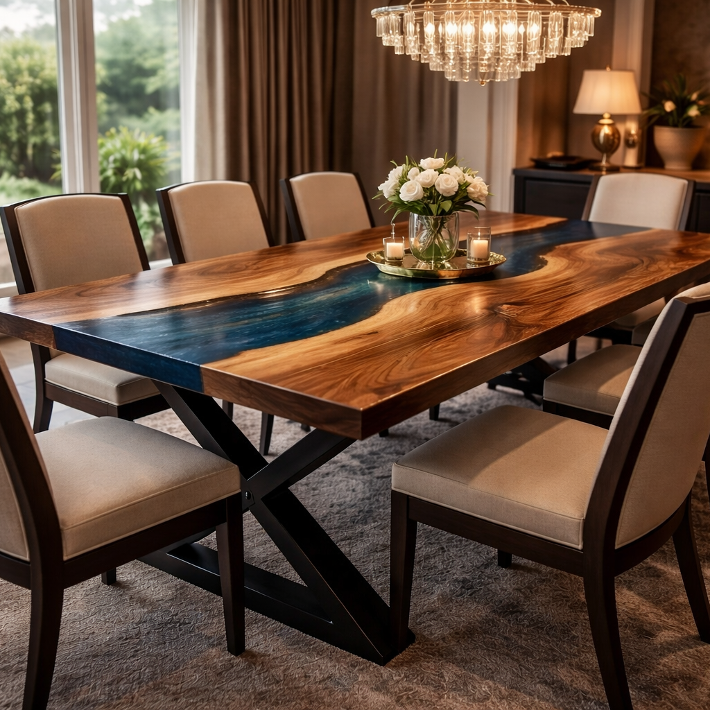 Azure Coast™ – Signature Walnut River Dining Table