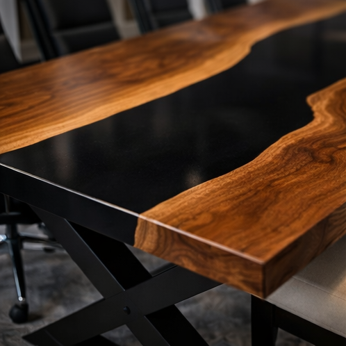 Obsidian River™ – Signature Walnut Dining Table