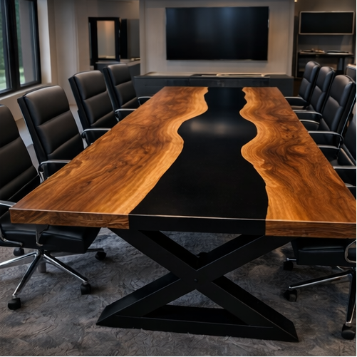 Obsidian River™ – Signature Walnut Dining Table