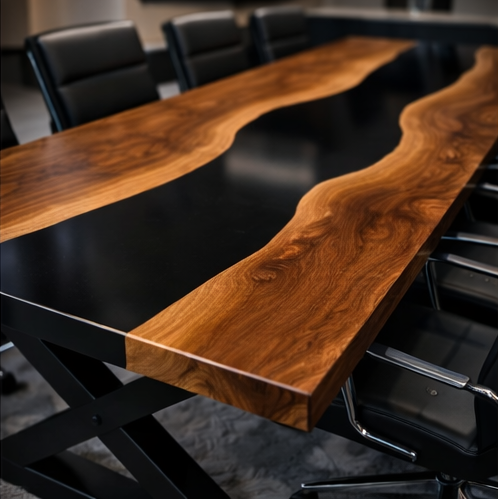 Obsidian River™ – Signature Walnut Dining Table