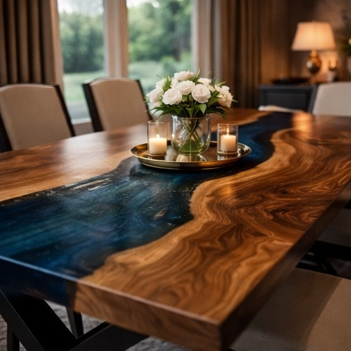 Azure Coast™ – Signature Walnut River Dining Table
