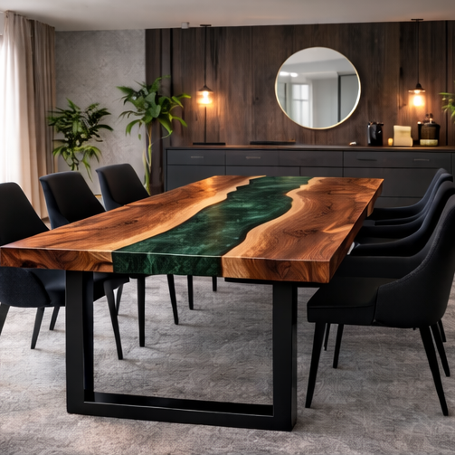 Riverstone™ – Signature Walnut River Dining Table